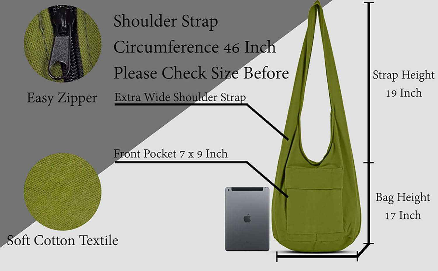 Your Cozy Crossbody Handbag Boho Handmade Cotton Bag For Unisex - Image 5