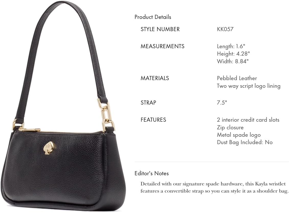 kate spade Purse for Women Kayla Convertible Wristlet Small Shoulder Bag for Women - Image 4