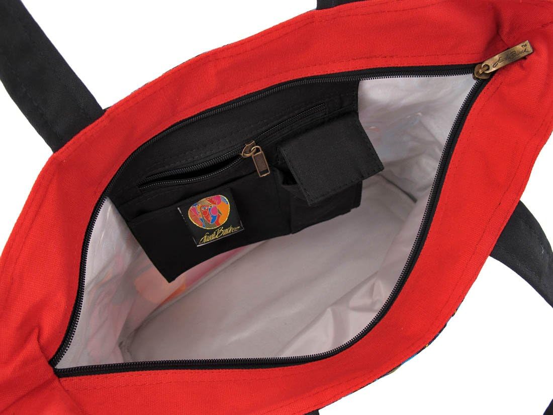 Laurel Burch Shoulder Tote Zipper Top, 19-Inch by 7-Inch by 15-Inch, Wild Horses of Fire - Image 4