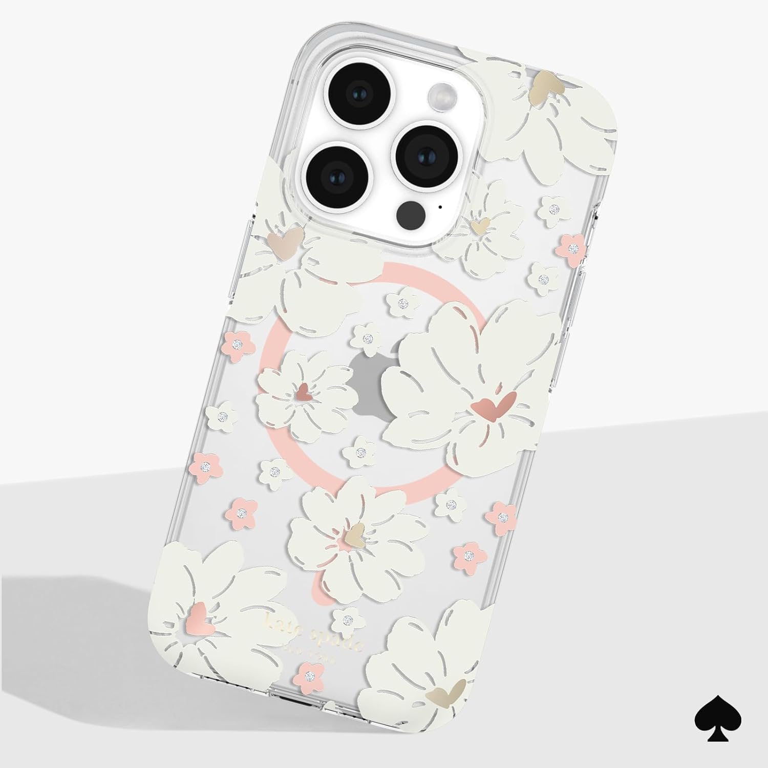 Kate Spade New York iPhone 15 Pro Case, Compatible with MagSafe - Classic Peony - Image 6