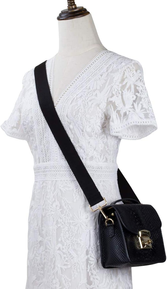 Allzedream Crossbody Bag Strap Soft Adjustable Replacement Purse Straps, Black, Medium, Stylish - Image 2