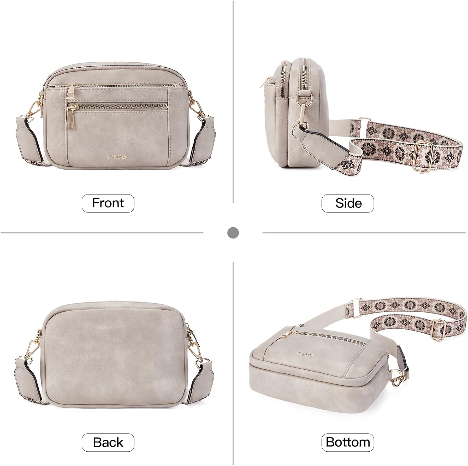 Telena Crossbody Purse for Women Small Crossbody Bags Trendy Vegan Leather Shoulder Handbags with Adjustable Strap - Image 8