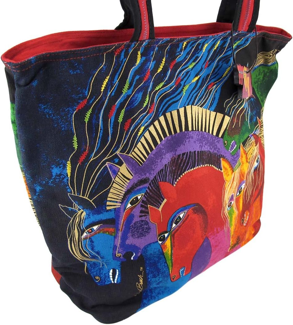 Laurel Burch Shoulder Tote Zipper Top, 19-Inch by 7-Inch by 15-Inch, Wild Horses of Fire - Image 2