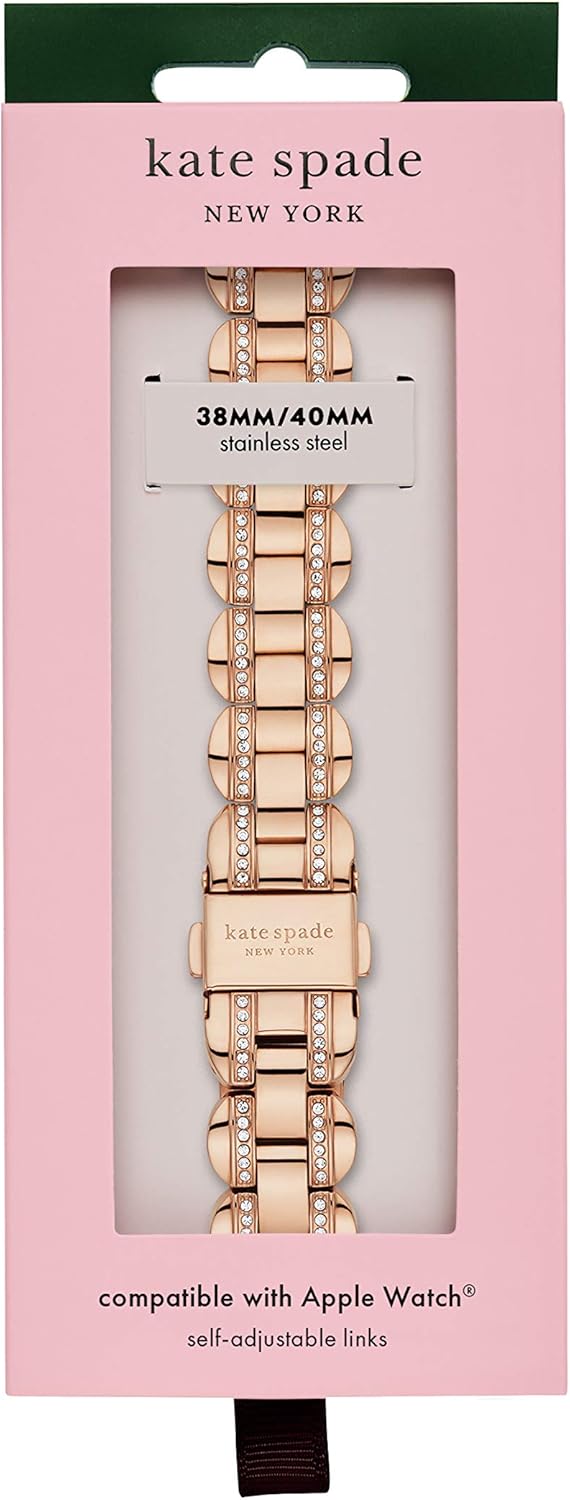 Kate Spade New York Designer Interchangeable Stainless Steel Band Compatible with Your 38/40/41mm Apple Watch Series 9/8/7/6/5/4/3/2/1/SE - Image 6