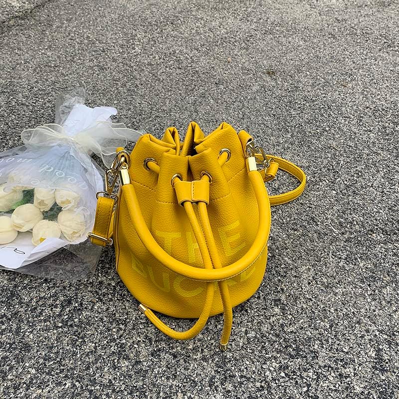 Small Bucket Bag for Women, Leather Bucket Bag Purses, Crossbody/Handbag/Hobo Bag(7.9 * 7.9 * 8.3in) - Image 7