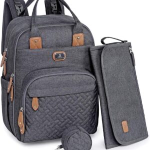 Diaper Bag Backpack with Portable Changing Pad, Pacifier Case and Stroller Straps Diaper Bag Backpack with Portable Changing Pad, Pacifier Case and Stroller Straps