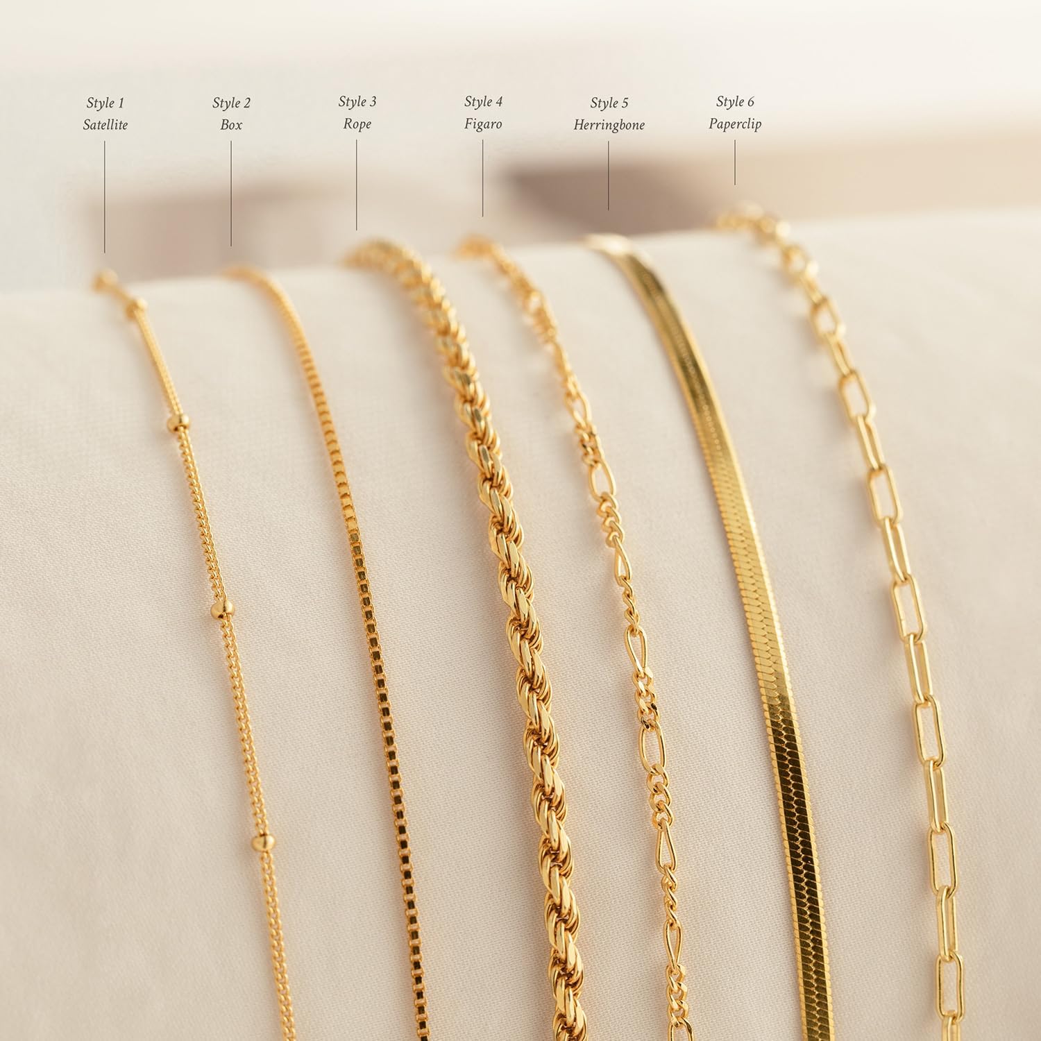 LEXODY Gold Bracelets for Women 14K Gold Herringbone Bracelets Sets Dainty Herringbone Jewelry Stackable Figaro Chain Paperclip Link Chain Cute Anklet Bracelet Pack Gifts for Women Girls - Image 5