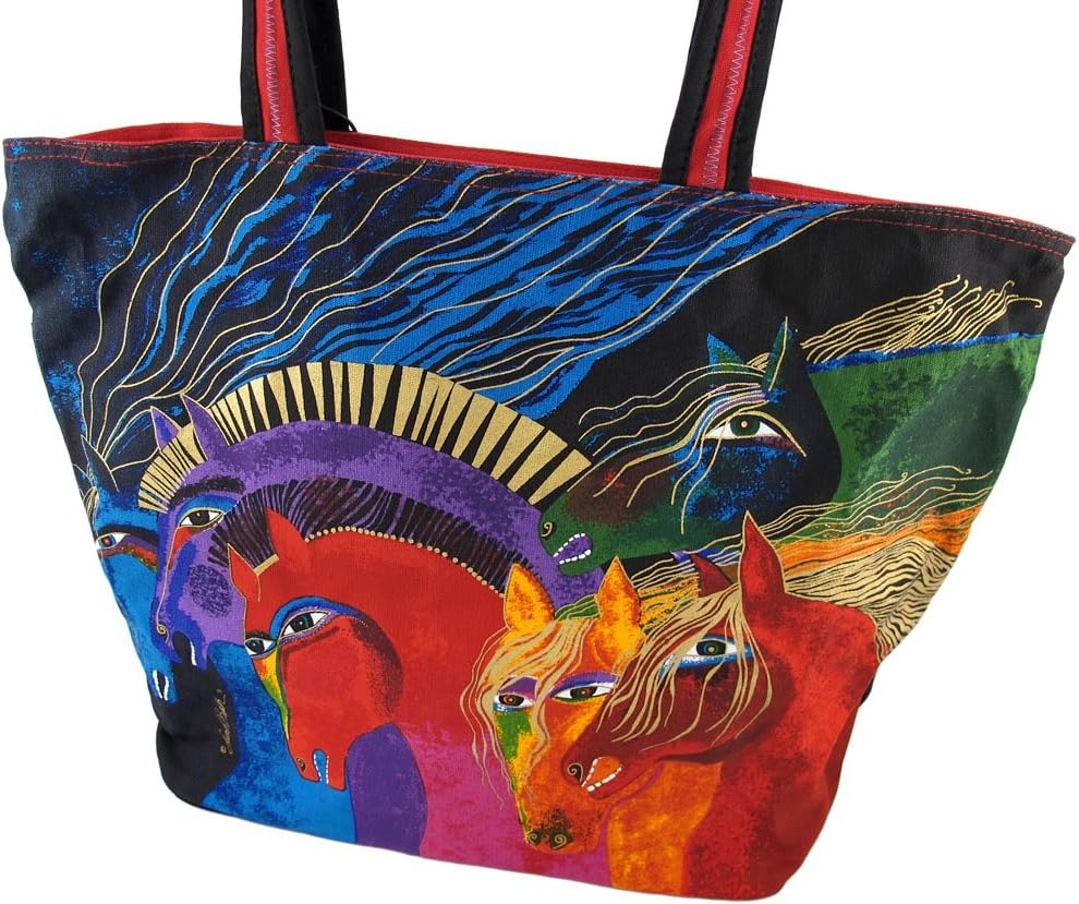 Laurel Burch Shoulder Tote Zipper Top, 19-Inch by 7-Inch by 15-Inch, Wild Horses of Fire - Image 3