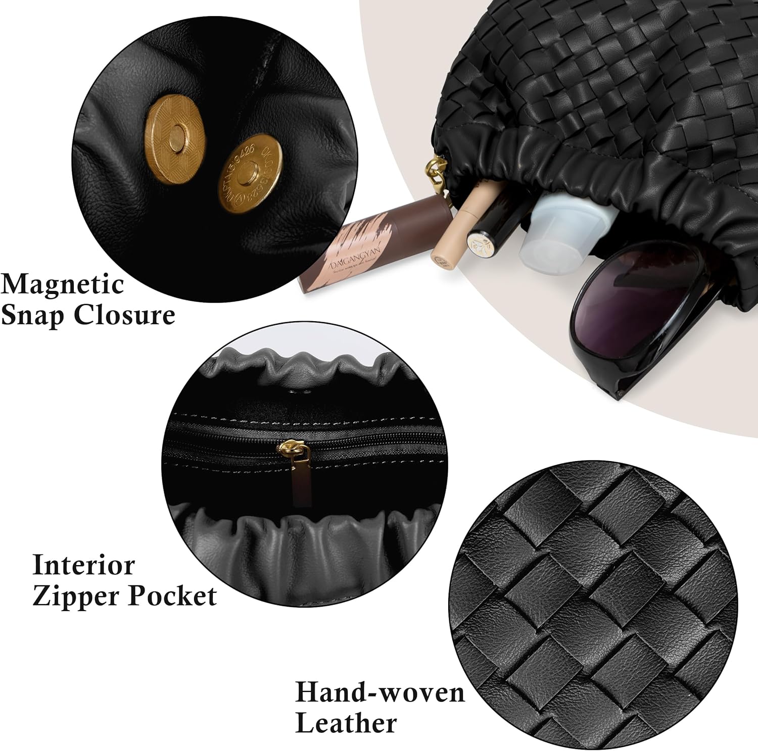 Small Crossbody Bag For Women Trendy.Dumpling Bag Clutch Purse For Women Evening Bag Cloud Purse Vegan Leather Hobo Bag - Image 6