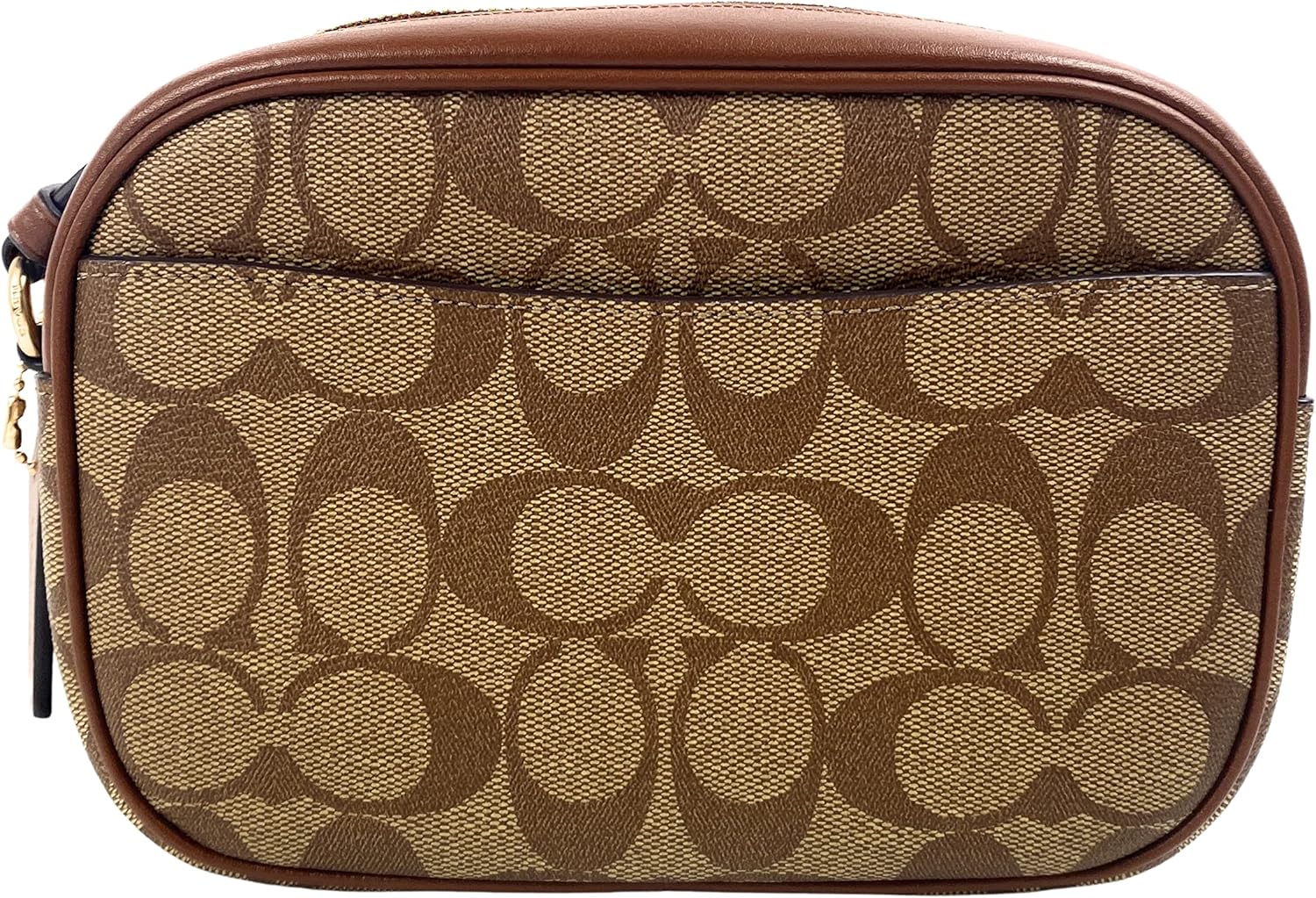 Coach Mini Jamie Camera Bag in Signature Canvas in Khaki/Saddle 2, Khaki - Image 2