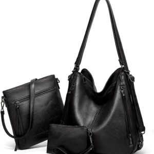 Women Large Crossbody Bags Ladies Satchel Shoulder Handbags Purse and Wallet Set for Women Totes Hobo Purses 3 Pack Women Large Crossbody Bags Ladies Satchel Shoulder Handbags Purse and Wallet Set for Women Totes Hobo Purses 3 Pack
