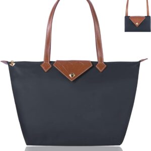 BOJLY Women Tote Bag,Stylish Waterproof Nylon Ladies Shoulder Bag, Folding Beach Travel Bag for Work,Shopping, School Large BOJLY Women Tote Bag,Stylish Waterproof Nylon Ladies Shoulder Bag, Folding Beach Travel Bag for Work,Shopping, School Large