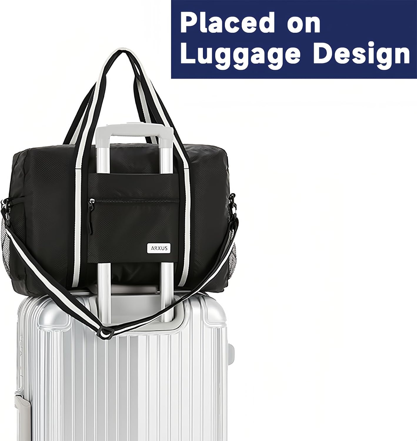 Arxus Travel Lightweight Waterproof Foldable Storage Carry Luggage Duffle Tote Bag - Image 4