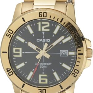 Casio Classic Gold-Tone Stainless Steel Band Date Indicator Watch (Model: MTPVD01G-1BV), Gold Casio Classic Gold-Tone Stainless Steel Band Date Indicator Watch (Model: MTPVD01G-1BV), Gold