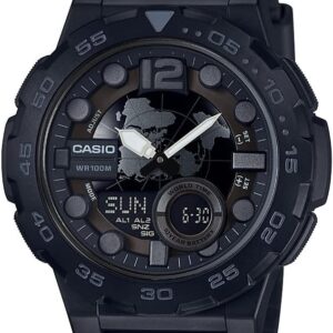 Casio Men’s ‘Classic’ Quartz Stainless Steel and Resin Casual Watch, Color:Black (Model: AEQ-100 W-1BVCF) Casio Men’s ‘Classic’ Quartz Stainless Steel and Resin Casual Watch, Color:Black (Model: AEQ-100 W-1BVCF)