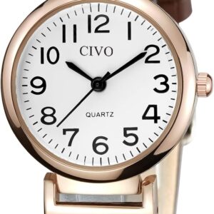CIVO Womens Watch Small Waterproof Analog Quartz Leather Strap Wrist Watch Fashion Simple Elegant Ladies Dress Watches for Women CIVO Womens Watch Small Waterproof Analog Quartz Leather Strap Wrist Watch Fashion Simple Elegant Ladies Dress Watches for Women
