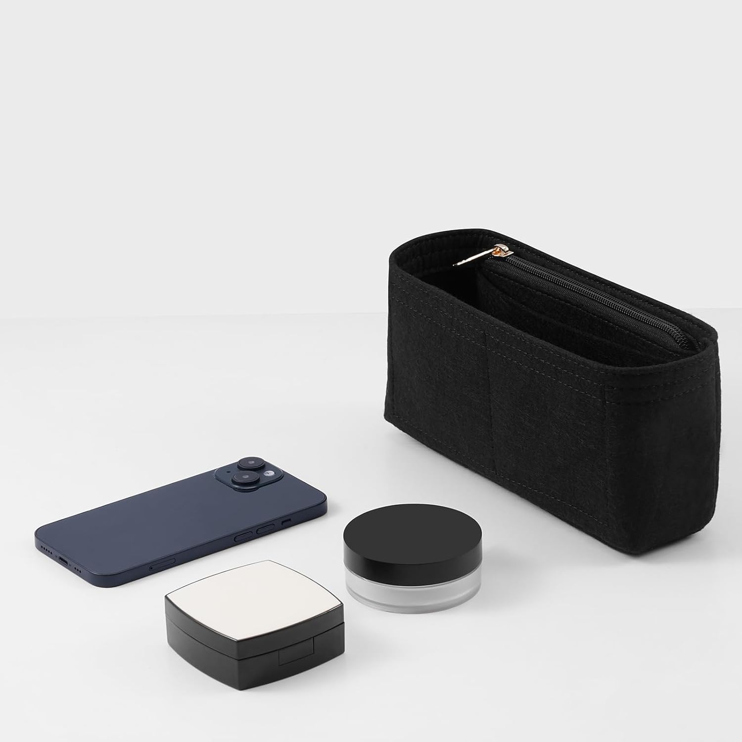 LOUKAYCCI Purse Organizer Insert for CHANEL 19 Flap Bag Organizer Insert Handbag (Black, Small) - Image 6