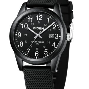 Mens Watches Analog Quartz Sports Unisex Watch 30M Waterproof Watches for Men Women Military Time Glowing Easy to Read Dial with Date Wrist Watches for Men Fashion Casual Designer Watch