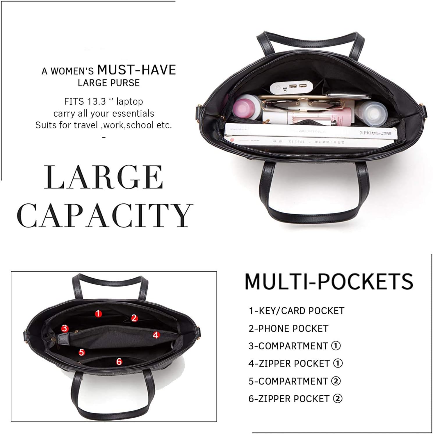 SYKT Purses Satchel Handbags for Women Shoulder Tote Bags Wallets - Image 6