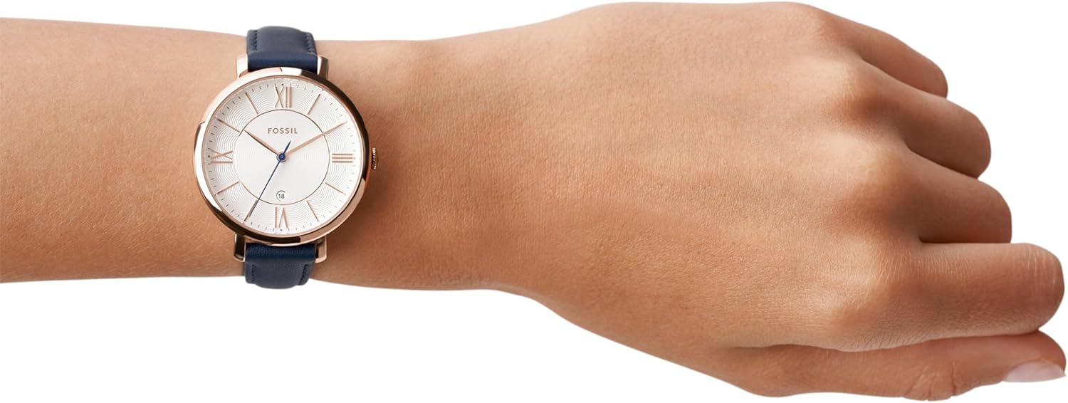 Fossil Women's Jacqueline Quartz Stainless Steel Dress Watch, Jacqueline Leather ES3793 - Image 3