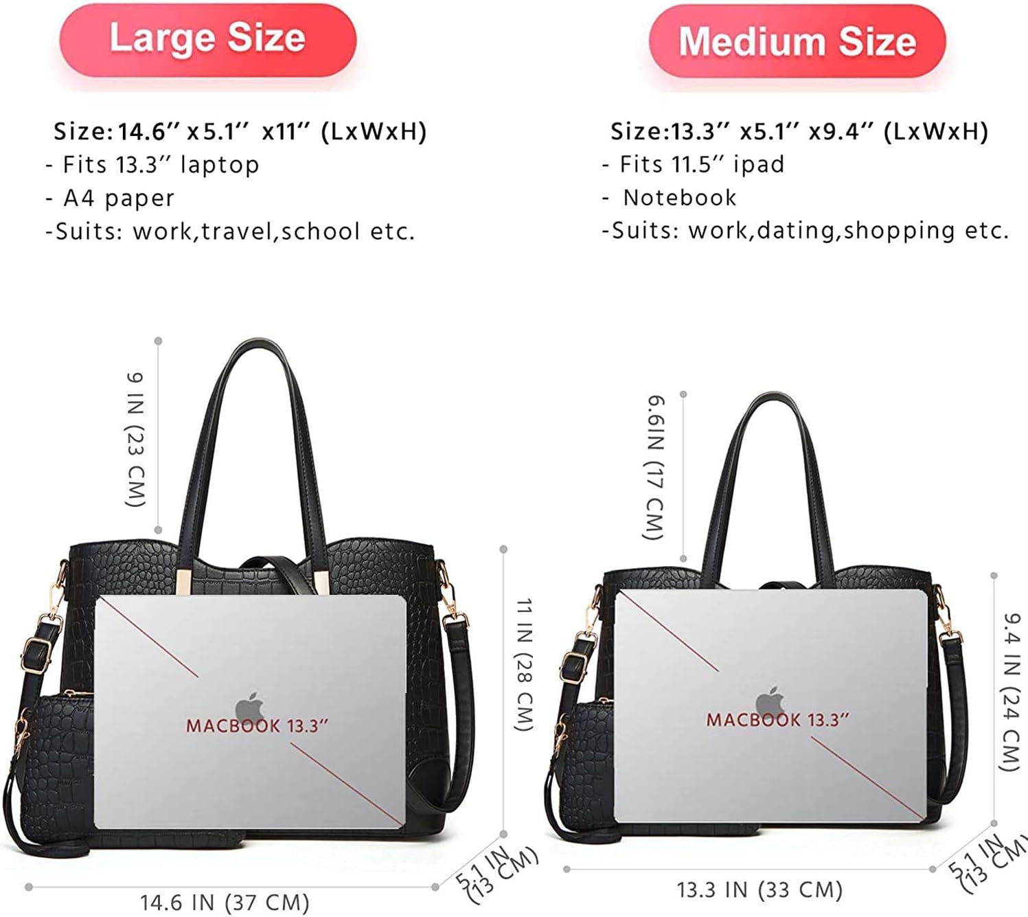 SYKT Purses Satchel Handbags for Women Shoulder Tote Bags Wallets - Image 3