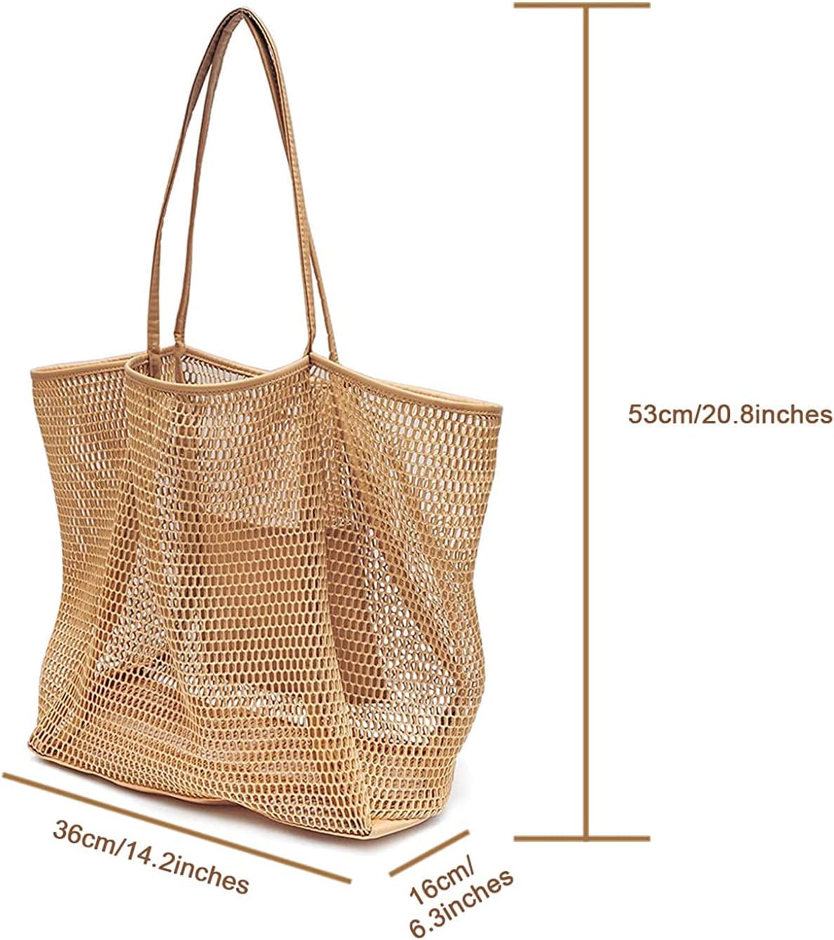 Mesh Beach Bag for Women Tote Bag beach tote bag Toys Storage Bag Large Shoulder Bag for Travel Gym Swimming - Image 7
