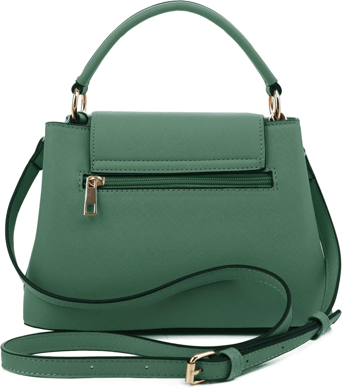 EVVE Women's Small Satchel Bag Classic Top Handle Purses Fashion Crossbody Handbags with Shoulder Strap - Image 3