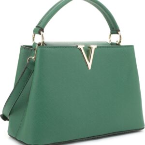EVVE Women’s Small Satchel Bag Classic Top Handle Purses Fashion Crossbody Handbags with Shoulder Strap