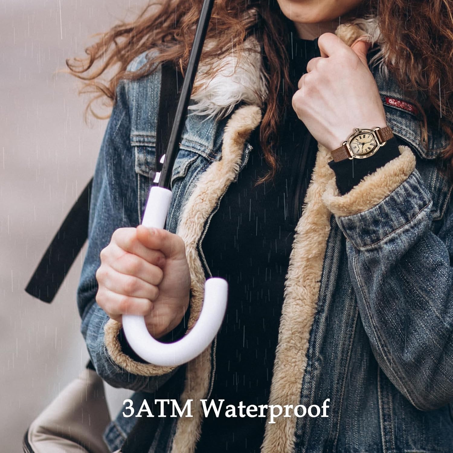 Womens Watch Dainty Elegant Lychee Leather Band Ladies Watch Gift for Anniversary Birthday Timelexss Retro Quartz Analog Wrist Watch for Women Montre Femme Cadeaux - Image 4