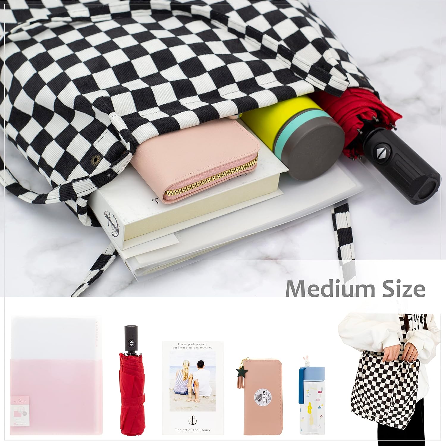 Corduroy Tote Bags for Women - Image 3