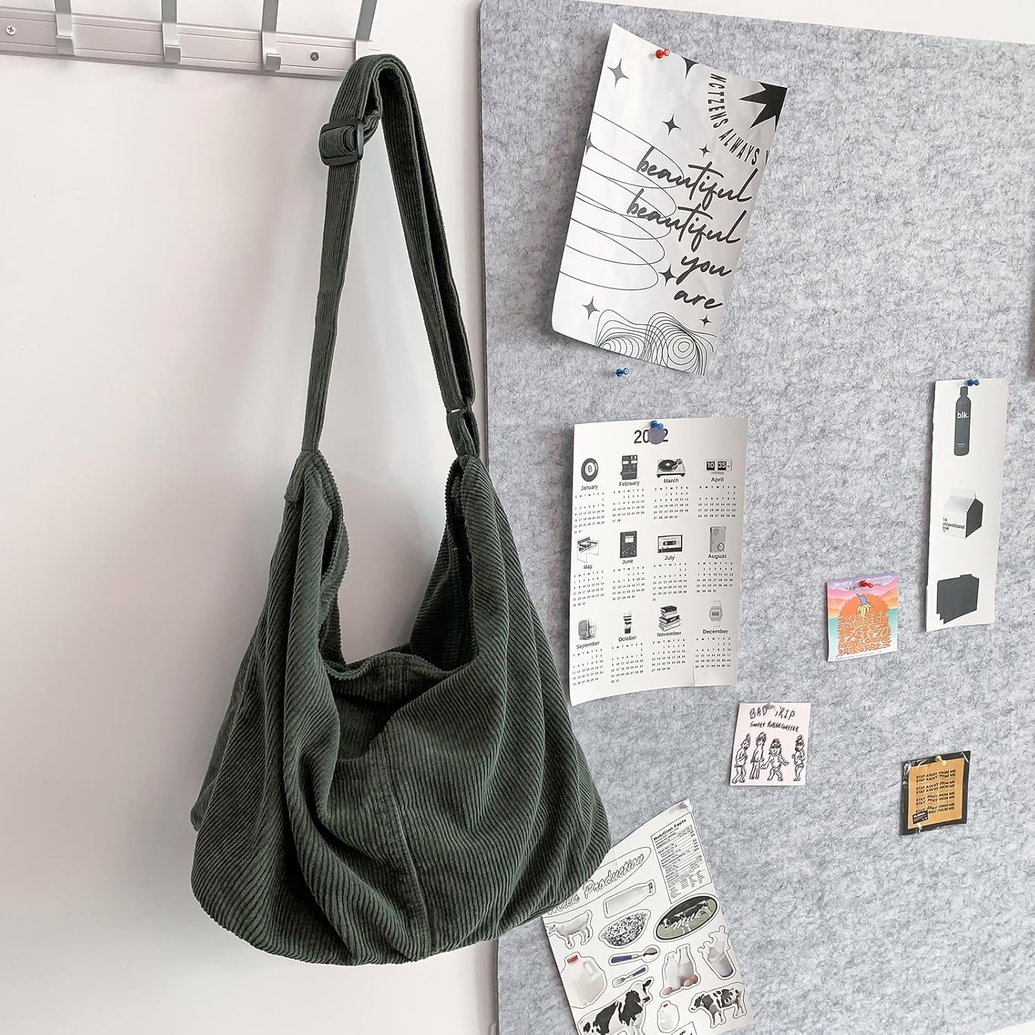 Makukke Women's Shoulder Bag, Large Casual Tote Crossbody Bag, for School, Office, Work, Travel, Outings, Shopping - Image 3