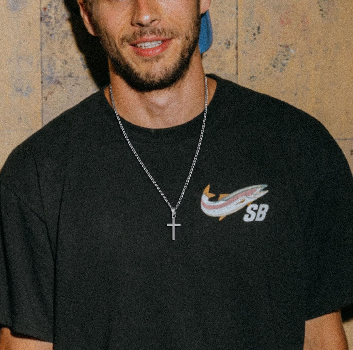 Murtoo Cross Necklace for Men, Stainless Steel Necklace for Men with Cross Pendant, Cross Mens Necklace Simple Jewelry Gift Idea for Men Women, 2" Adjustable Curb Chain - Image 7