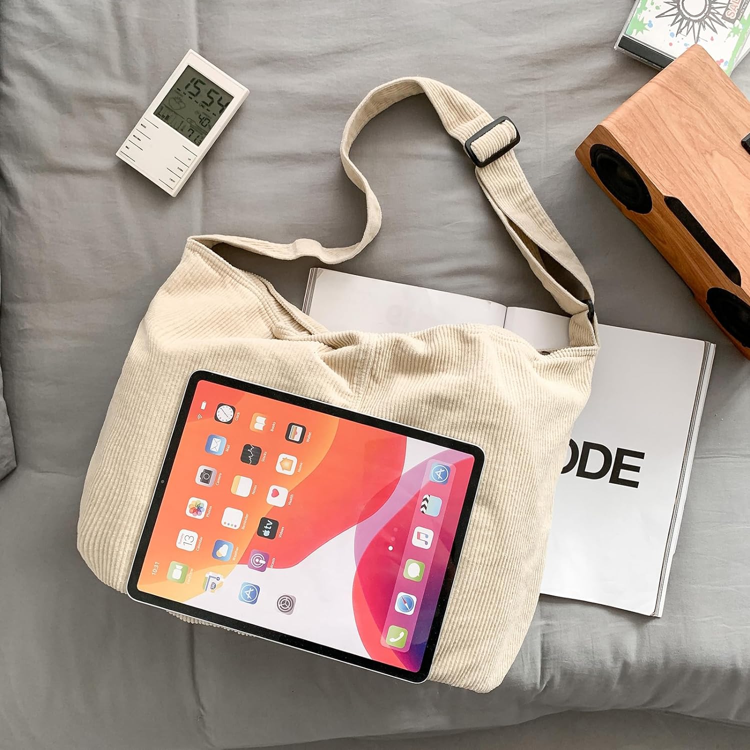 Makukke Women's Shoulder Bag, Large Casual Tote Crossbody Bag, for School, Office, Work, Travel, Outings, Shopping - Image 5