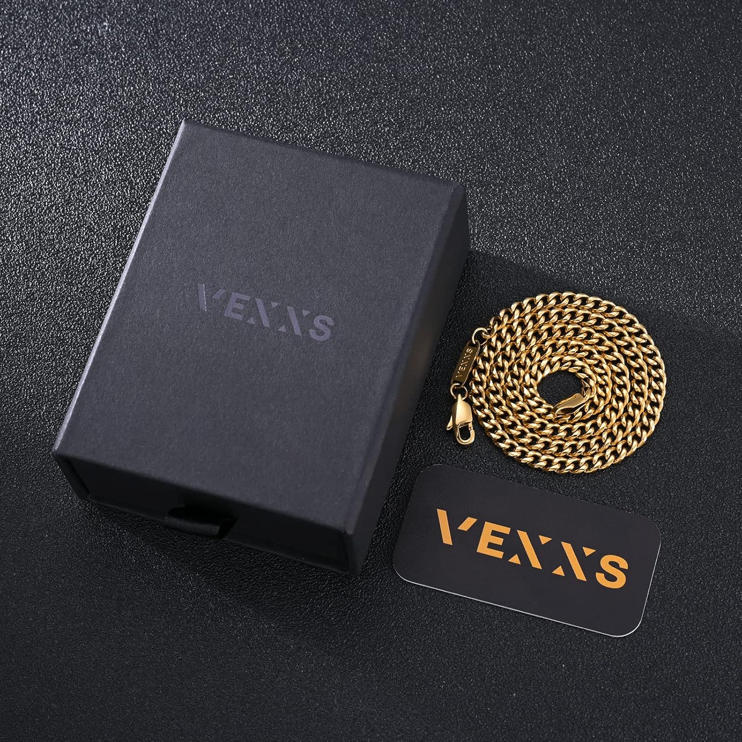 VEXXS Men's Gold Chain, 18K Real Gold Plated Miami Cuban Link Chain, Durable No Color Fading 3mm 4mm 6mm Men’s Necklace Chain Urban Fashion Street Wear - Image 6