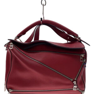 LOEWE Puzzle Shoulder Handbag Pink Calfskin Leather LOEWE Puzzle Shoulder Handbag Pink Calfskin Leather