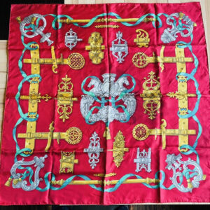 mc15 Hermes Carre 90 Saber Decorative Bag Scarf Silk A 166