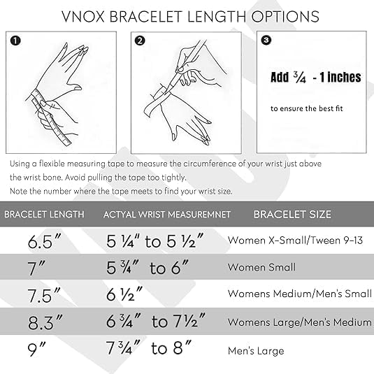 VNOX 5PCS Chain Bracelet for Men Woman Silver Stainless Steel Mens Bracelet Sturdy Cuban Link Set for Men Christmas Birthday Father's Day Mens Jewelry Gift for Men Dad Boyfriend,7.1/7.5/8.3/9.06 Inch - Image 4