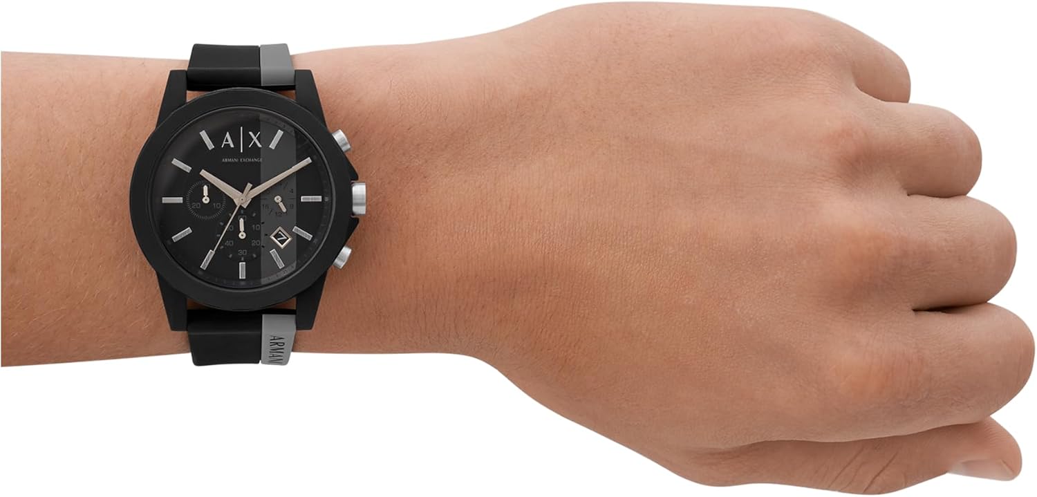Armani Exchange Men's Chronograph Dress Watch With Leather, Steel or Silicone Band - Image 2