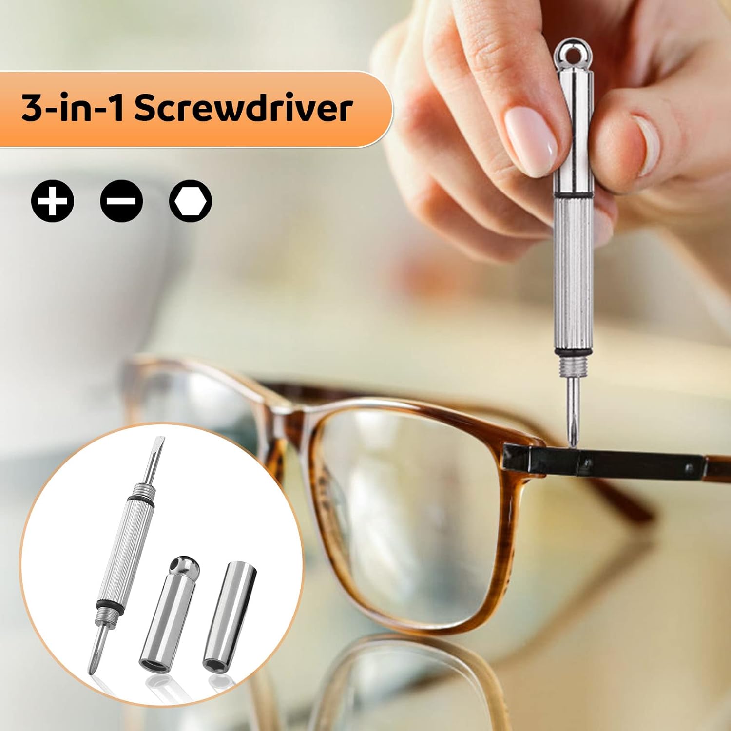 JOREST Watch Screwdriver Set, Small Screwdriver Set for Watch Glasses Jewelry Repair, Mini Screwdrivers Flathead Phillips Hex, Watch Tool for Watch Battery Replacement & Watch Link Screw Removal - Image 5