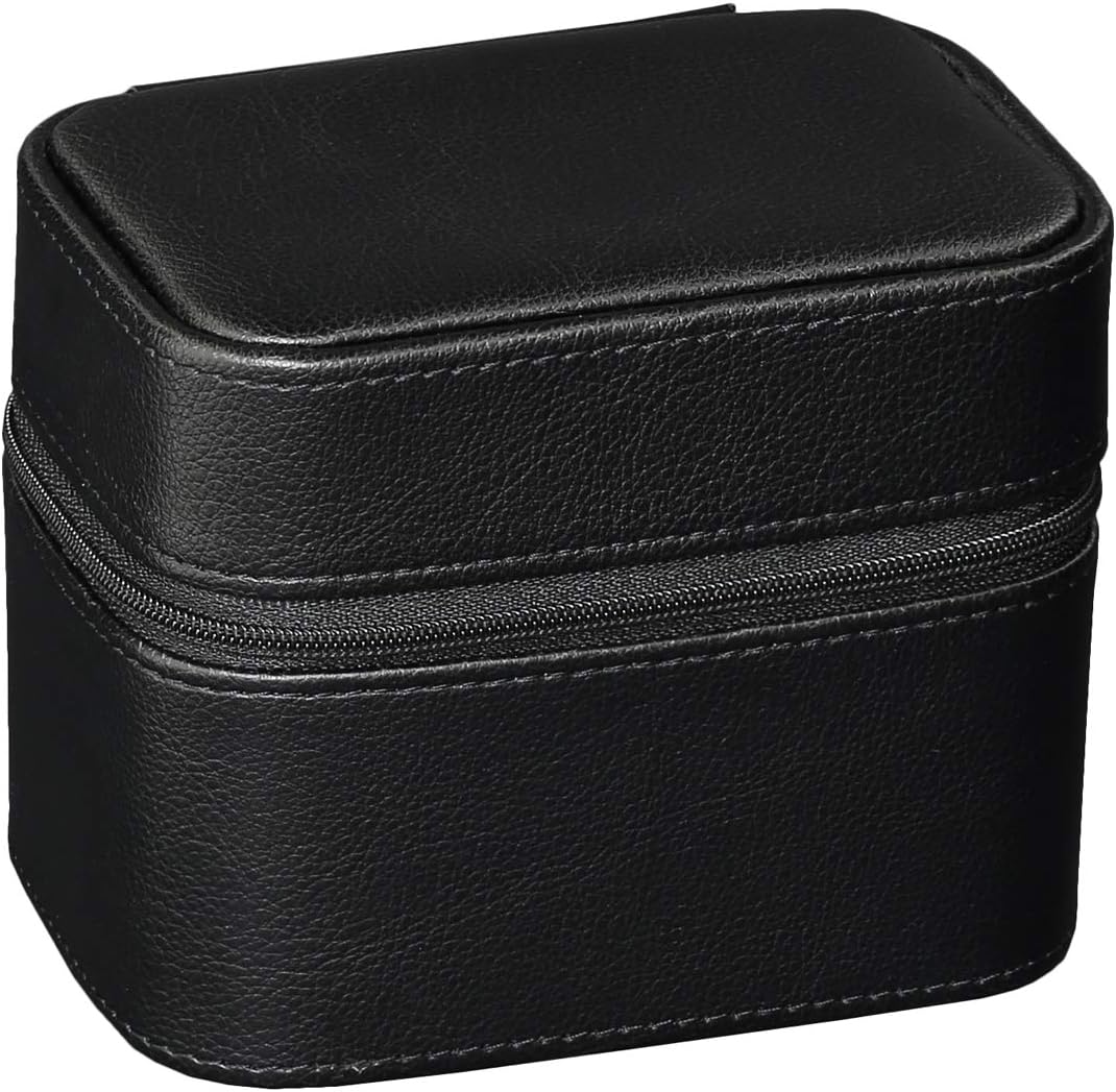 ROTHWELL 2 Watch Travel Case Storage Organizer for 2 Watches | Tough Portable Protection w/Zipper Fits All Wristwatches & Smart Watches Up to 50mm (Black/Grey) - Image 8