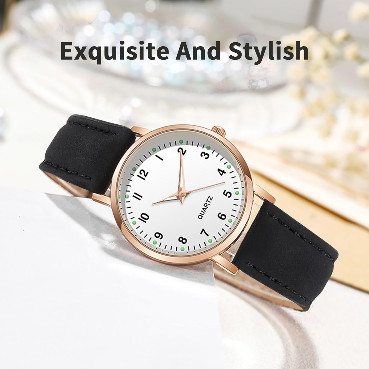 Nayubo Simple Quartz Analog Luminous Watch for Men Women Minimalist Casual Fashion Thin Small Round Wrist Watch with Easy Read Dial PU Leather Strap - Image 7