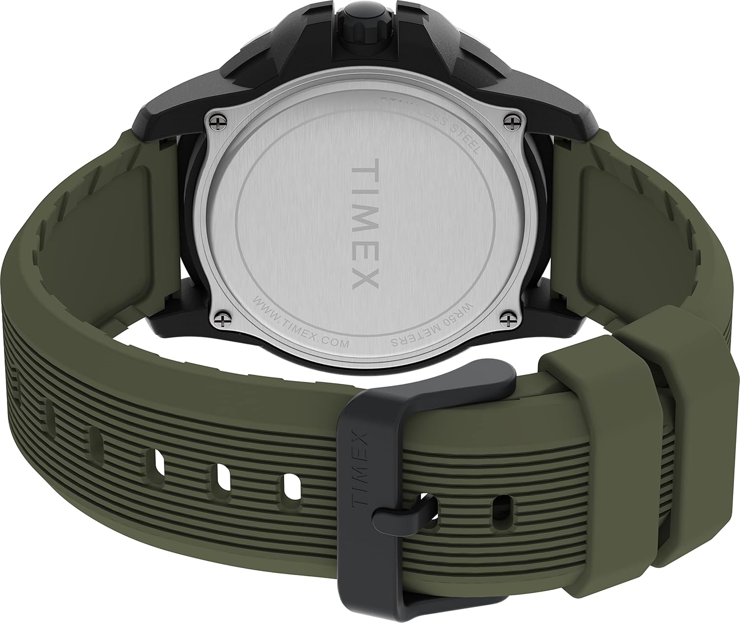 Timex Expedition Gallatin Silicone Strap Watch (Model: TW4B254009J), Black/Green - Image 4
