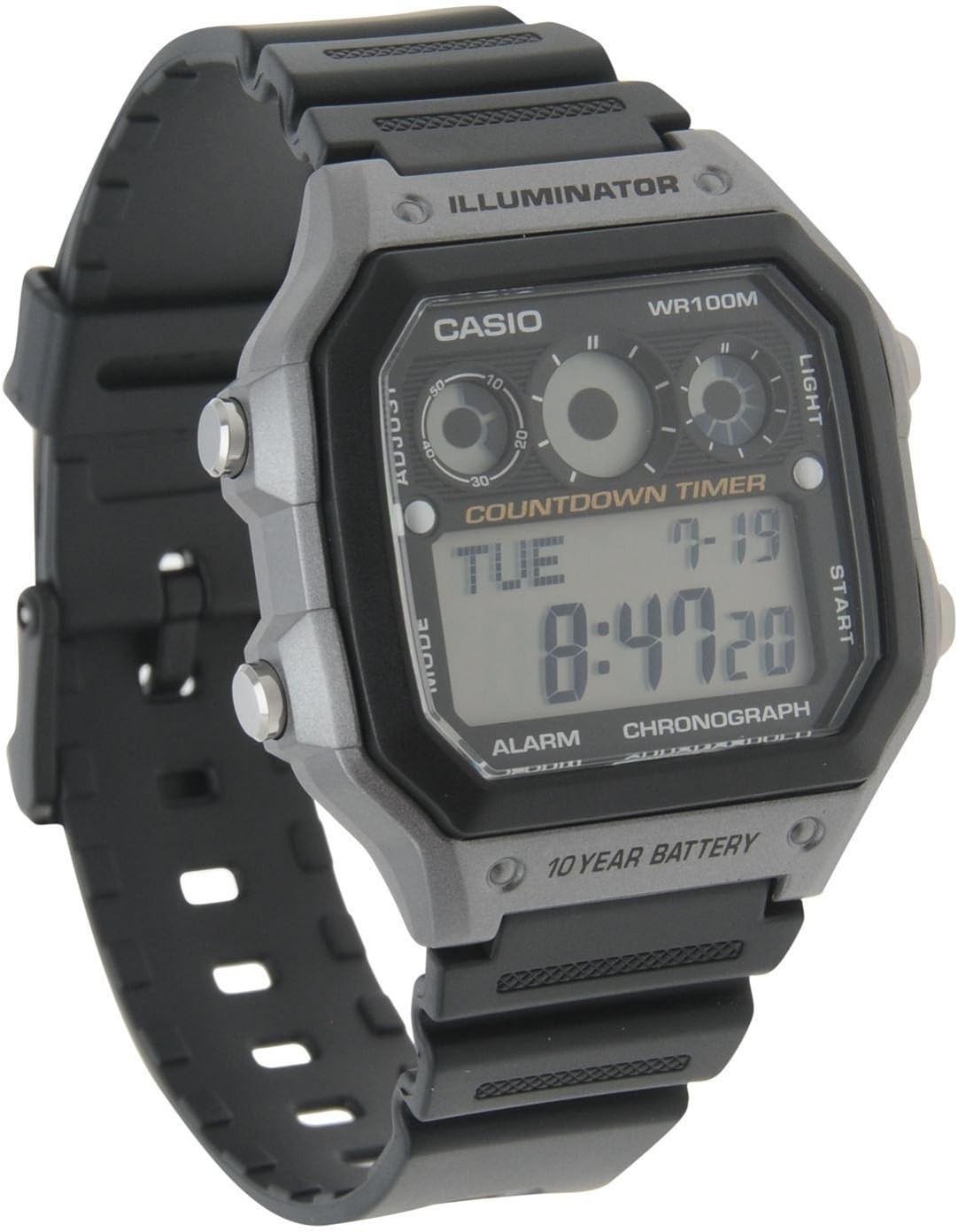 Casio Men's AE1300WH-8AV Sport Watch with Referee Timer - Image 4
