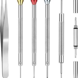 JOREST Watch Screwdriver Set, Small Screwdriver Set for Watch Glasses Jewelry Repair, Mini Screwdrivers Flathead Phillips Hex, Watch Tool for Watch Battery Replacement & Watch Link Screw Removal