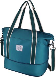 WALNEW Travel Duffel Bag, Waterproof Weekender Overnight Carry On Tote Bag for Women Men, Expandable Sports Gym Duffle Bag