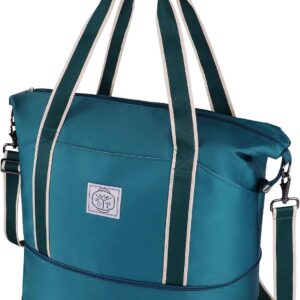 WALNEW Travel Duffel Bag, Waterproof Weekender Overnight Carry On Tote Bag for Women Men, Expandable Sports Gym Duffle Bag