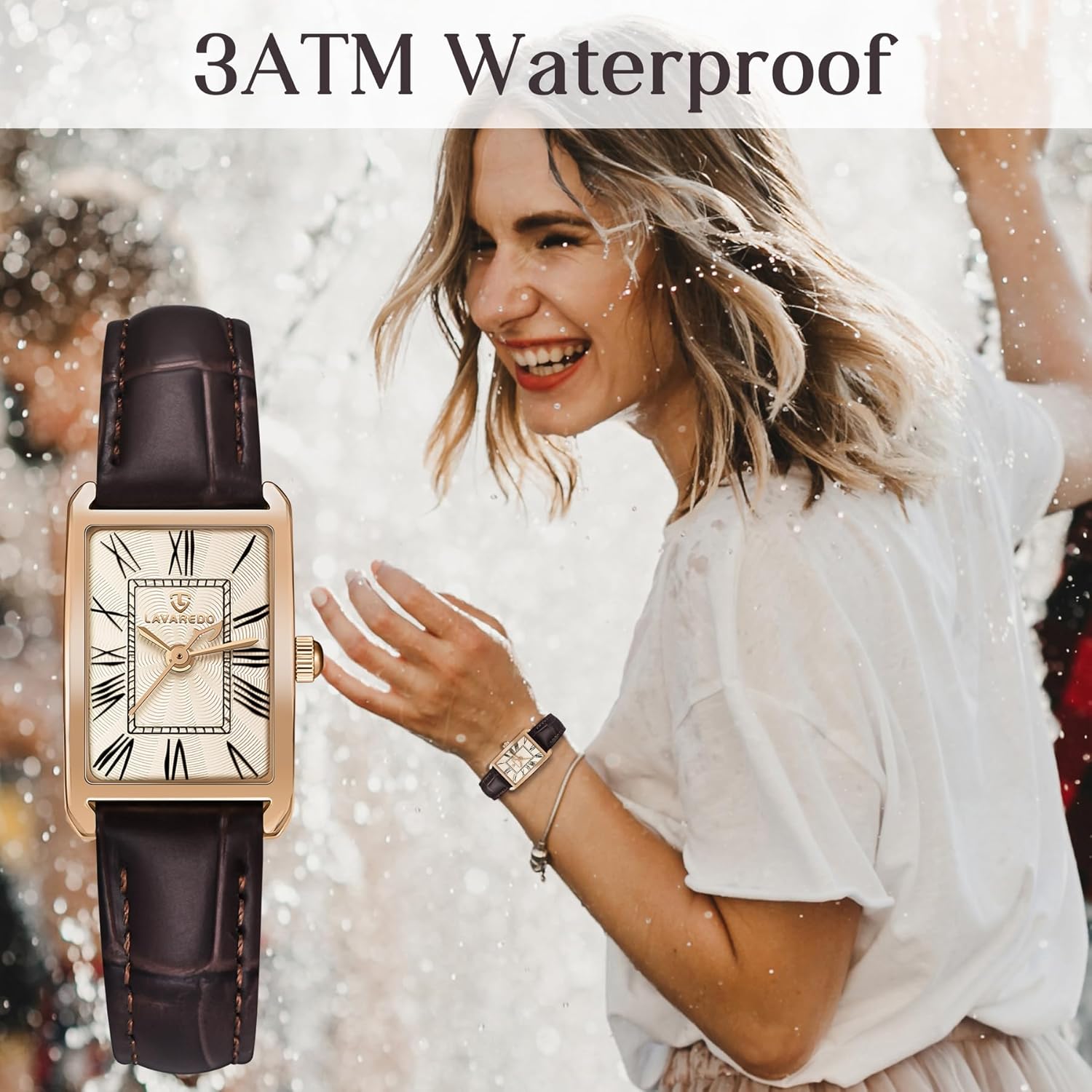 Women's Leather Strap Watch Dainty Elegant Womens Watches Classic Vintage Retro Square Ladies Quartz Watches Gifts Present for Her - Image 5