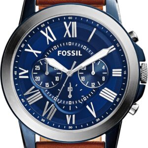 Fossil Men’s Grant Stainless Steel Quartz Chronograph Watch, Blue