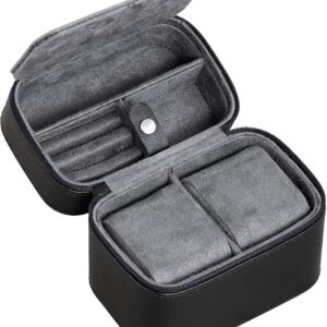 ROTHWELL 2 Watch Travel Case Storage Organizer for 2 Watches | Tough Portable Protection w/Zipper Fits All Wristwatches & Smart Watches Up to 50mm (Black/Grey) ROTHWELL 2 Watch Travel Case Storage Organizer for 2 Watches | Tough Portable Protection w/Zipper Fits All Wristwatches & Smart Watches Up to 50mm (Black/Grey)
