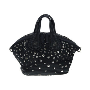 GIVENCHY Nightingale Beaded 2-Way Handbag Shoulder Bag Black Auth W/Dust Bag GIVENCHY Nightingale Beaded 2-Way Handbag Shoulder Bag Black Auth W/Dust Bag